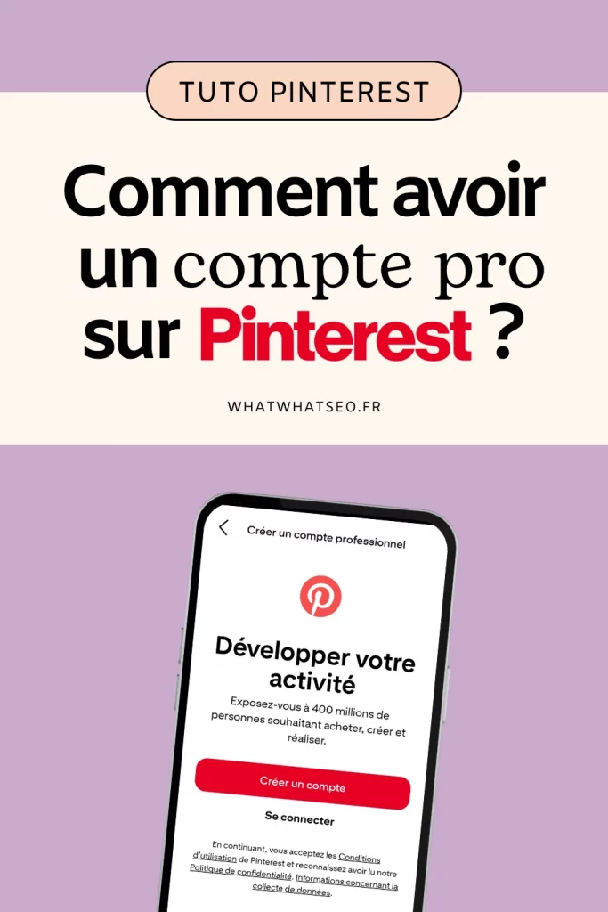 Comment avoir un compte pro sur Pinterest